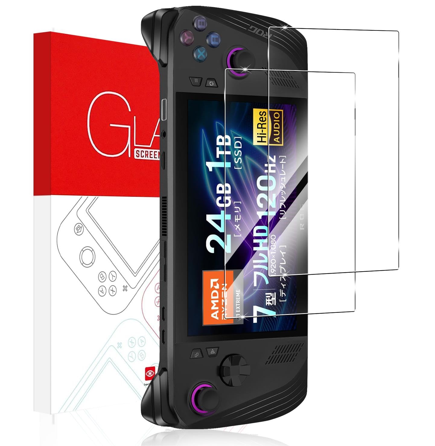 Amazon.co.jp: ASUS ROG Ally X ガラスフィルム 2024専用 Sungale 2枚 