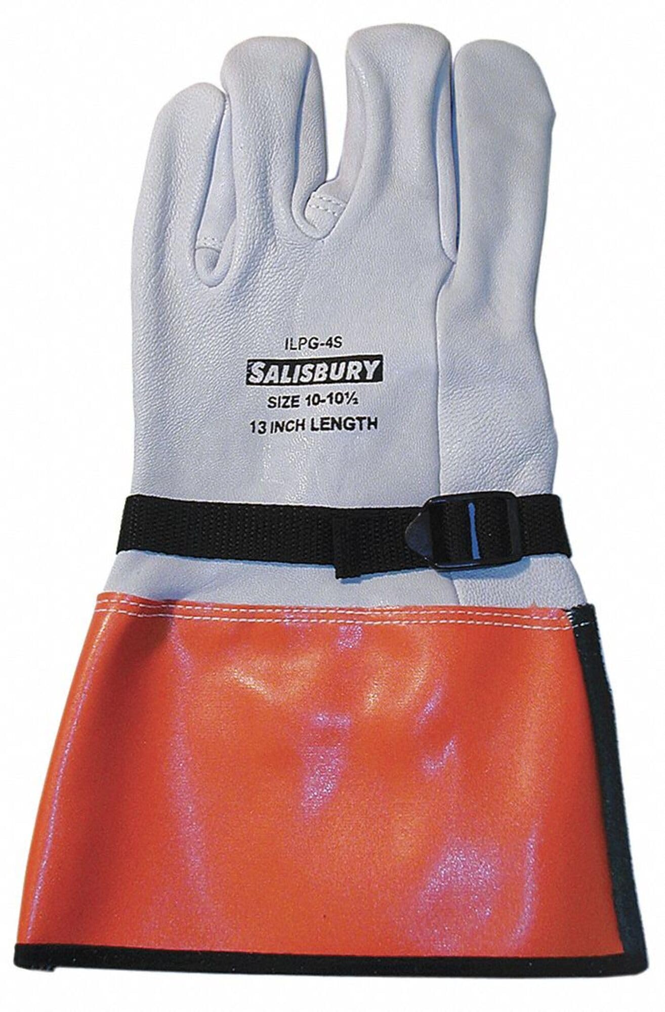 Salisbury Elec. Glove Protector, 9, White/Orange, PR