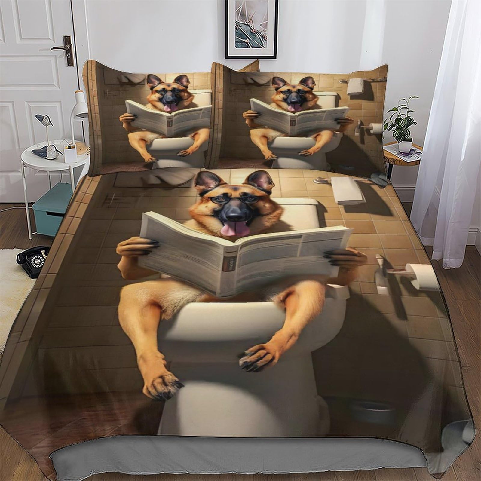 Parure de lit Berger Allemand 3D pour transformer la chambre des enfants et des ados