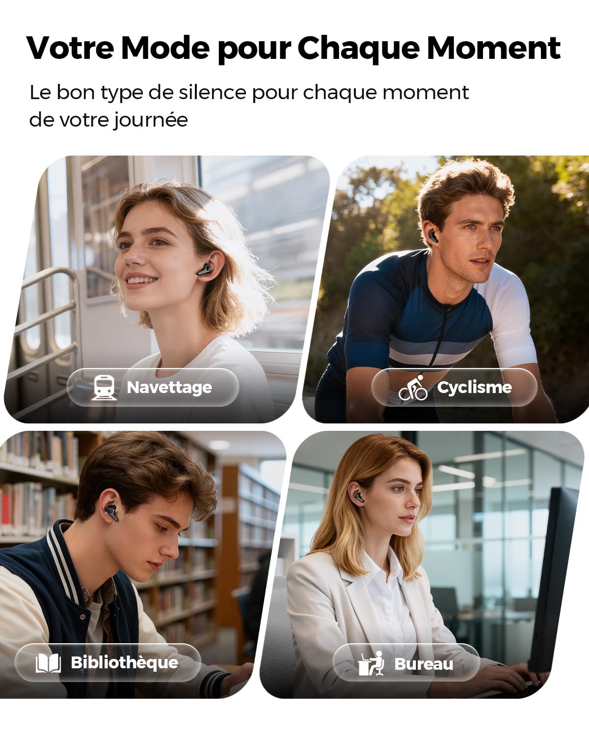 SoundPEATS C30 Écouteurs Bluetooth sans Fil ANC 52dB Autonomie 52H