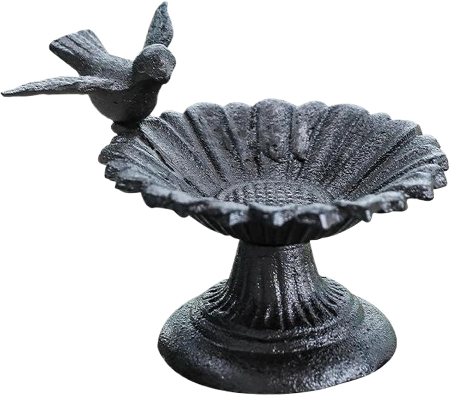 Bird Baths for Outdoors, Cast Iron Bird Bath, Flower Shape Bath Bowl with Vintage Ornament, Non Slip for Garden Yard Table Decor, for Garden