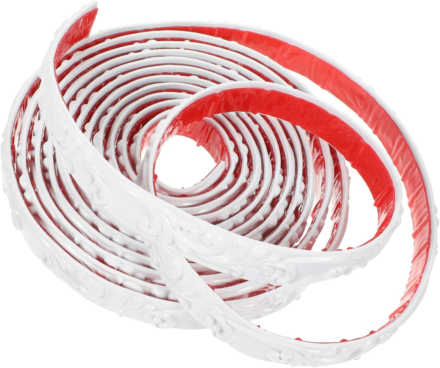 Adhesive Flexible Wall Trim Self-Adhesive Edging for Home Decoration Easy to Cut PVC Molding Strip Curved Surface Compatible White