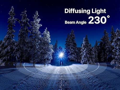 Miniatura 7 de Ultima 2025 - Nuevo faro de haz ancho de 230  1600 lúmenes, foco de largo alcance de 330 pies, batería recargable USB-C de 5000 mAh, sensor de