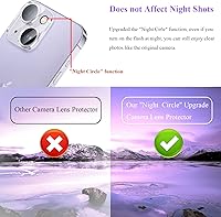 Vista 3 de ZXZone 4 Pack Camera Lens Protector Designed for iPhone 14 6.1" iPhone 14 Plus 6.7" Accessories Camera Cover 9H Hardness, Ultra HD Easy to Install