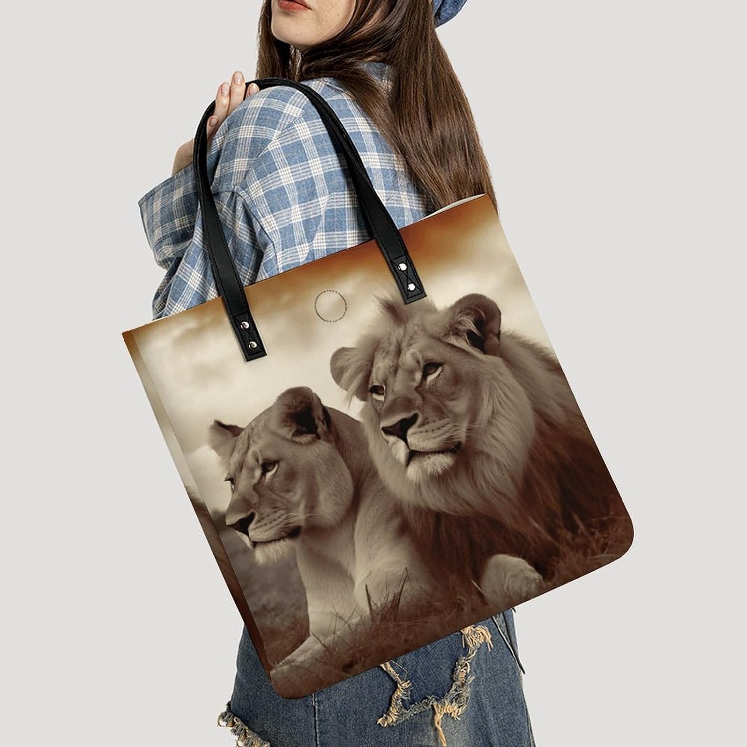 PU Leather Tote Bag for Women Fashion Large Capacity Shoulder Bags image 2