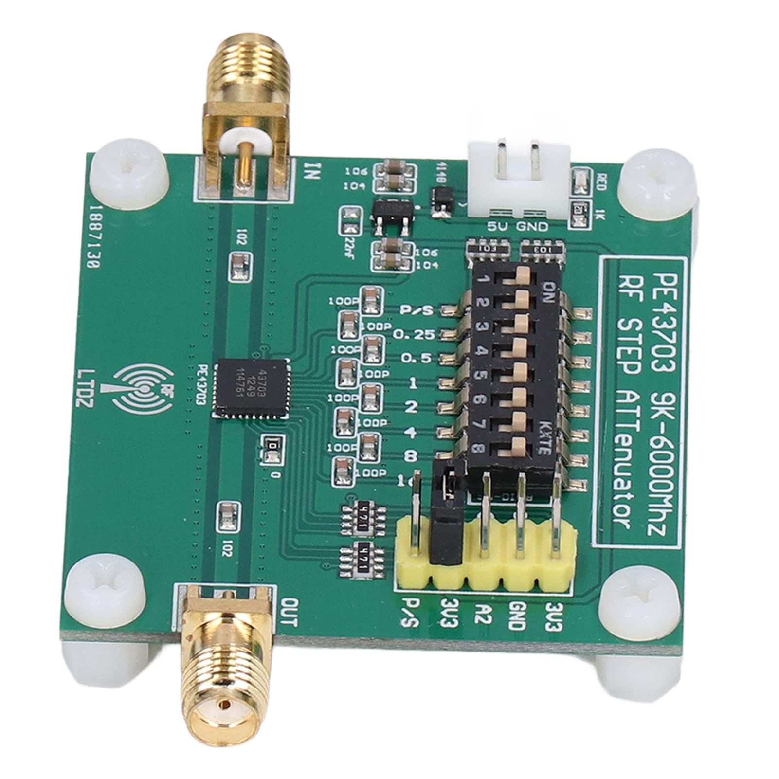 Modulo Attenuatore RF Digitale 9K‑4GHz Larghezza di Banda 0,25dB a 31,75dB Scheda Attenuatore Guadagno Filtro PCB Accessorio con 3 Cavi di Collegamento