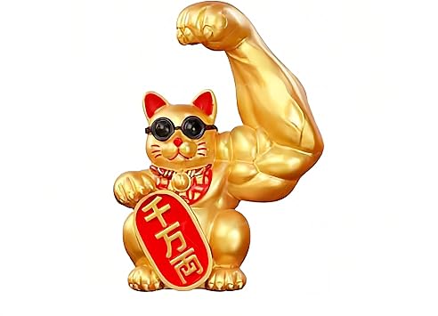 「クスッ」と笑えて、福を呼ぶ。筋肉と金運を招く、唯一無二の招き猫。のイメージ