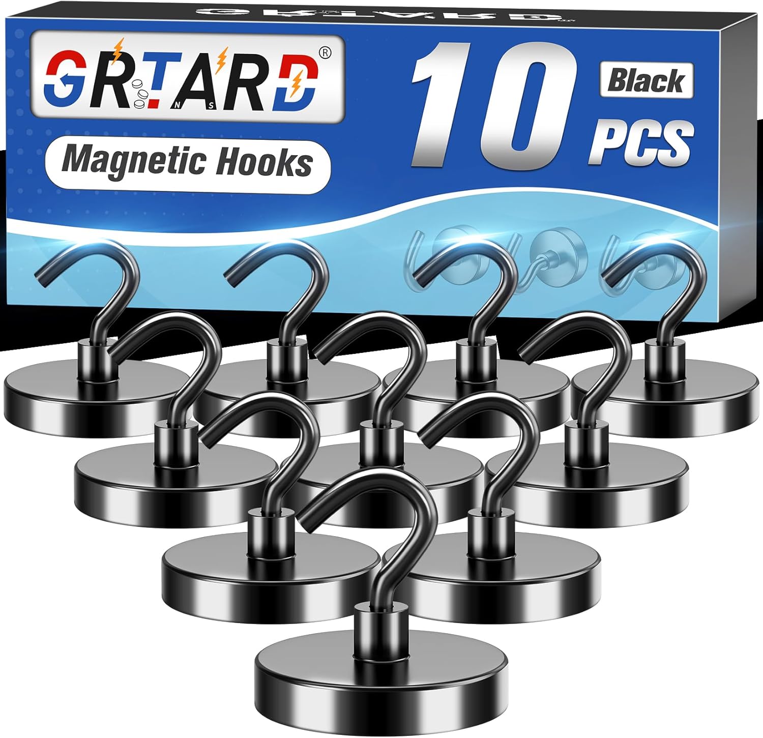Grtard 10Pack Heavy Duty Hooks 110lbs, Strong