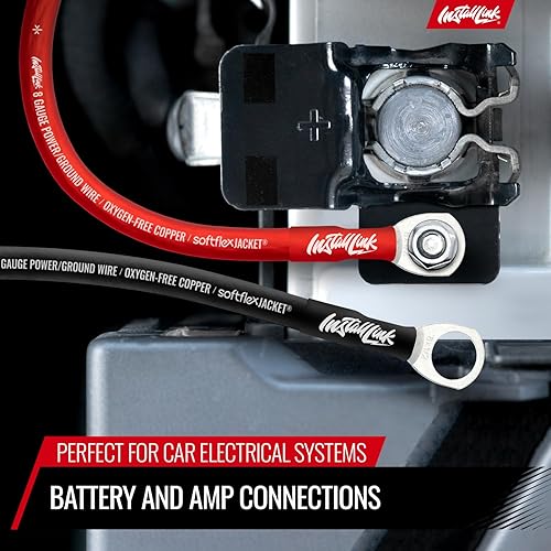 Miniatura 4 de Install Link Cable de alimentación de calibre 8, cobre OFC puro (25 pies x 2 bobinas  50 pies)