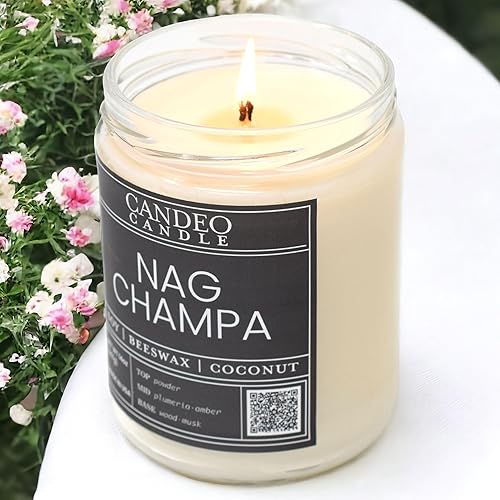 Miniatura 3 de O' - Vela perfumada en tarro de árbol de Navidad, 14 onzas, fabricada con cera de abejas, coco y soja, hecha a mano en los Estados Unidos Candeo