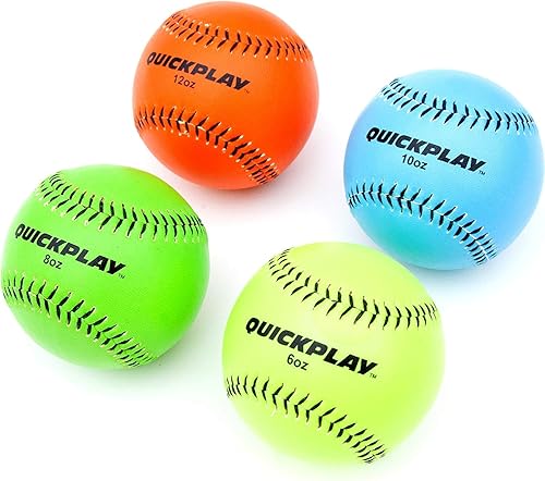QuickPlay - Bolas de lanzamiento ponderadas (4 unidades, 6 oz, 8 oz, 10 oz, 12 oz)