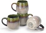 CosyCorner Ceramic Coffee Mugs Set, 17 oz Large Coffee Cups for Home and Office, Ceramic Cup for Coffee & Tea(A×4 pcs)