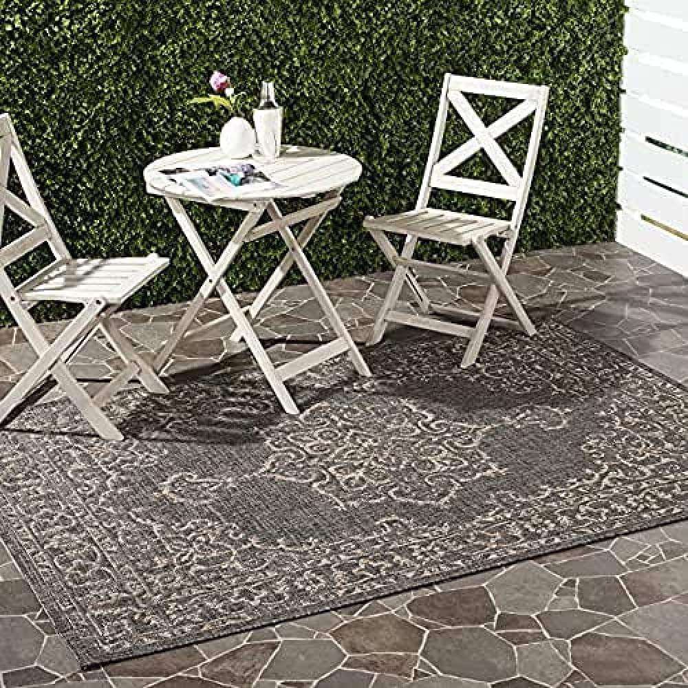 SAFAVIEH Courtyard Collection Accent Rug - 2'7" x 5', Brown & Beige, Non-Shedding & Easy Care, Indoor/Outdoor & Washable-Ideal for Patio, Backyard, Mudroom (CY8481-36321)