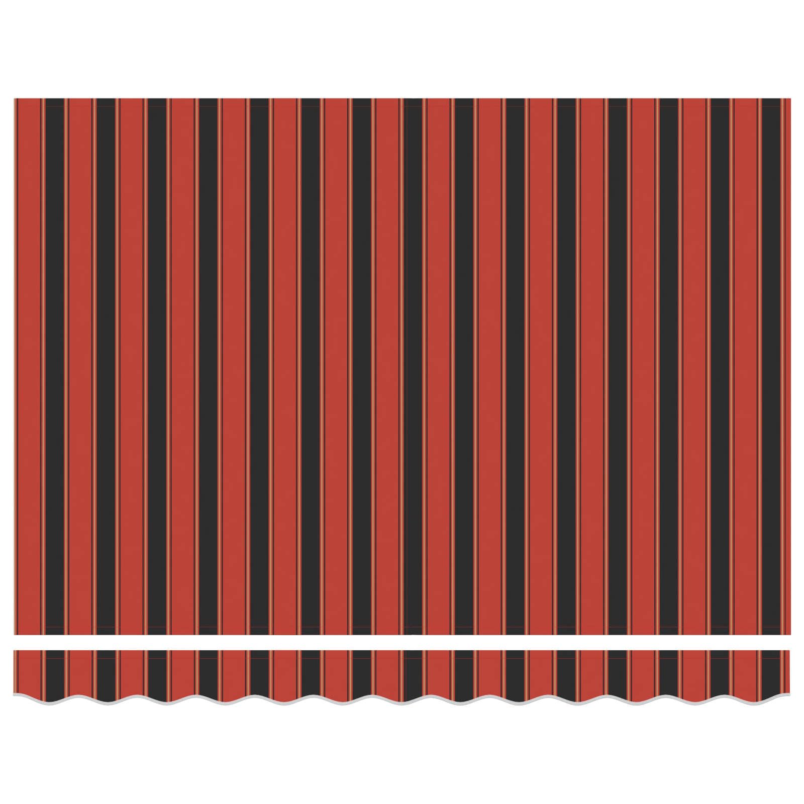 Auvent Store banne Rouge et Noir en Polyester 350 x 250 x 165 cm avec mécanisme Manuel pour terrasse Jardin pergola extérieur Protection Solaire et ombrage Polyvalent
