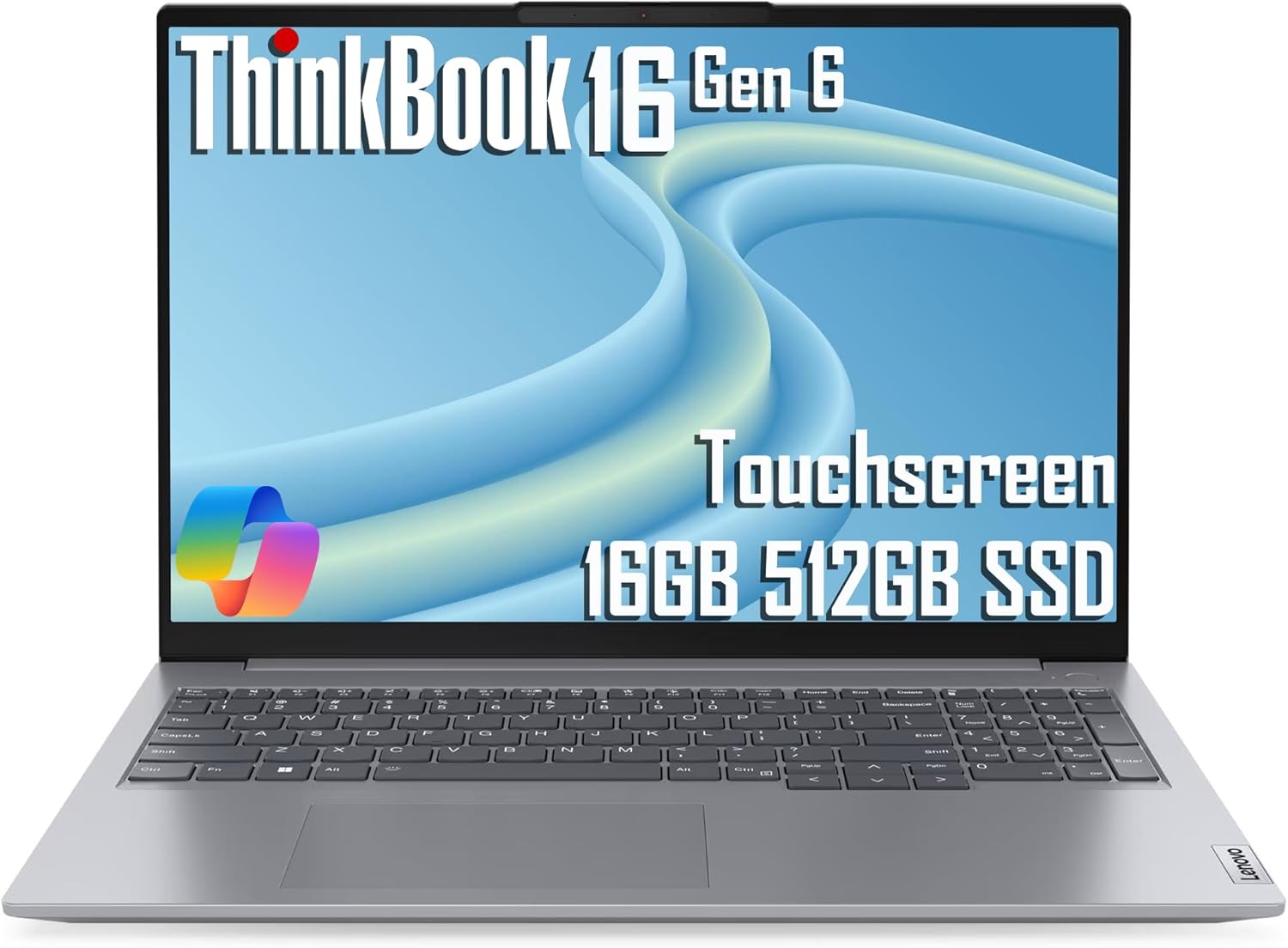 Lenovo ThinkBook 16 Gen 6 Business Laptop (16" FHD+ Touchscreen, Intel Core i5-13420H (> i7-1255U), 16GB DDR5 RAM, 512GB SSD), Anti-Glare, Ethernet, Wi-Fi 6, Thunderbolt 4, Win 11 Pro w/ Copilot