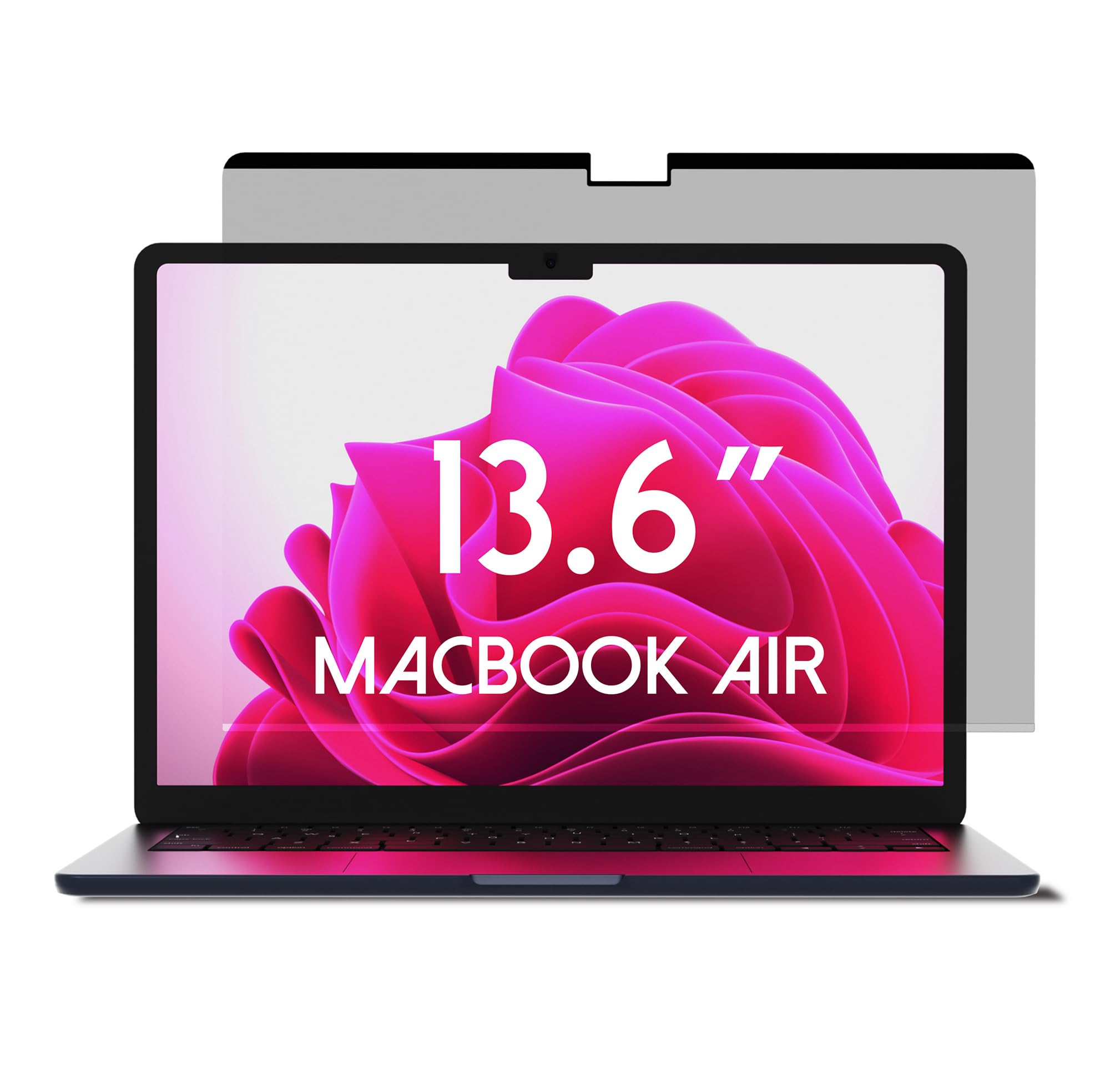 Magnetic Privacy Screen for MacBook Air 13 &amp; 13.6 Inch (2022-2026, M2, M3, M4, M5), Removable Laptop Privacy Filter, Blue Light Blocking Shield and Protector
