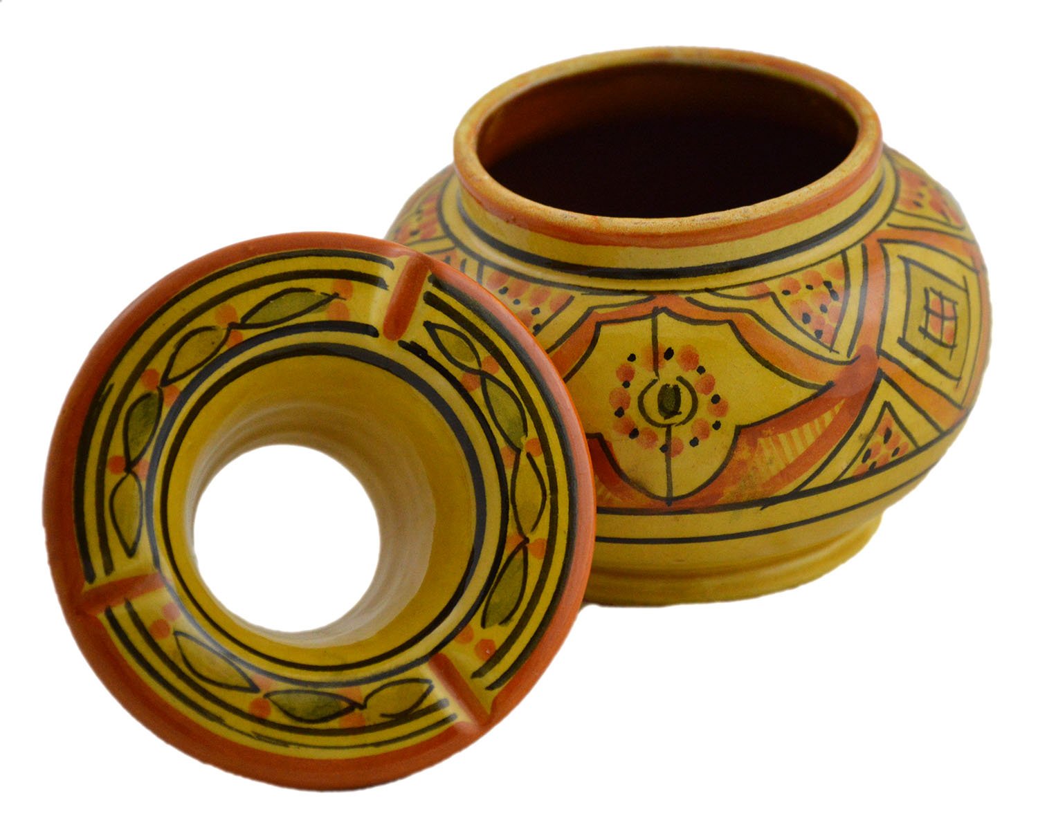 Ceramic Ashtrays Hand Made Moroccan smokless Ceramic Medium