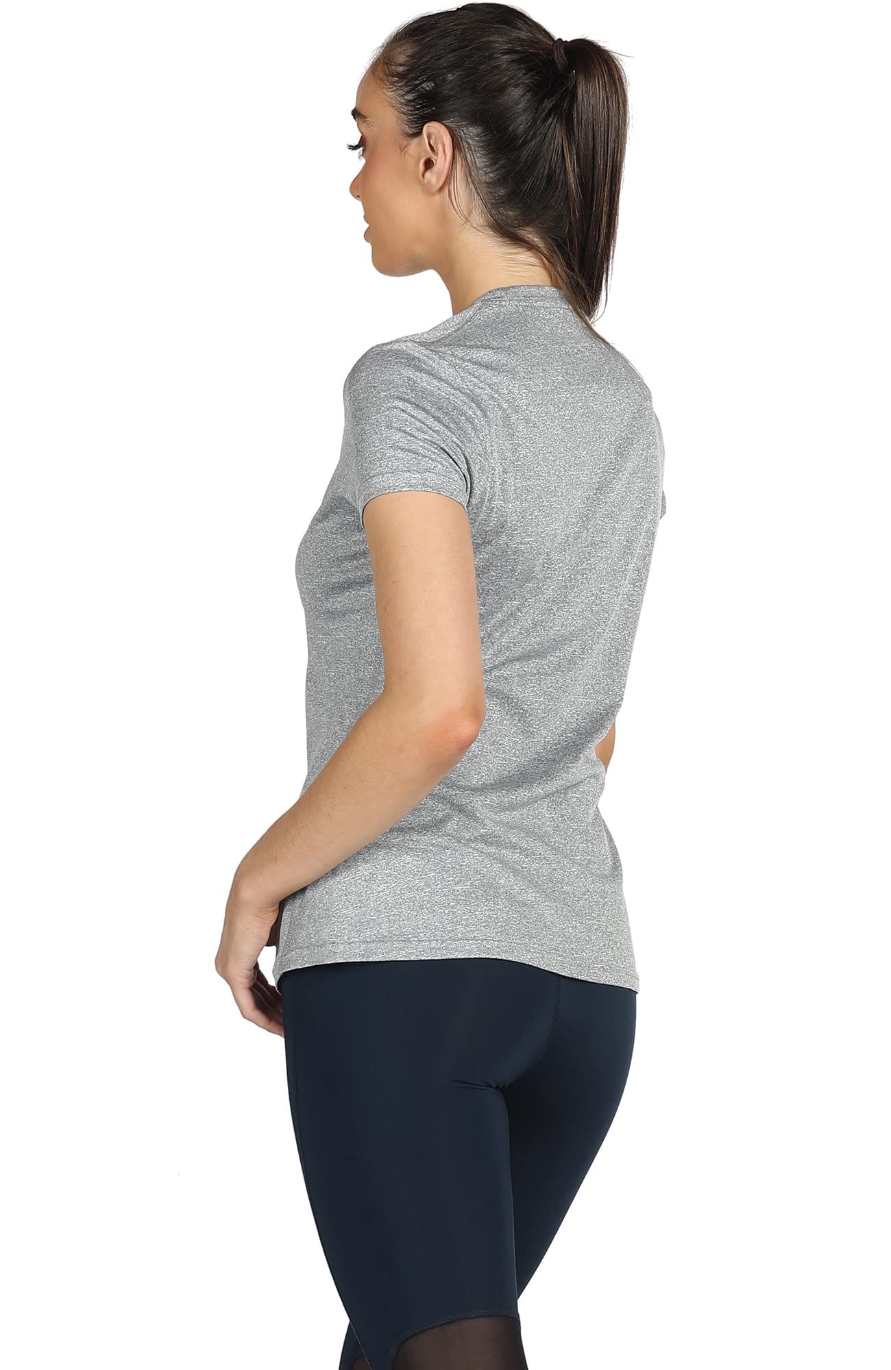 icyzone Camiseta de Fitness de Manga Corta para Mujer, Pack de 3