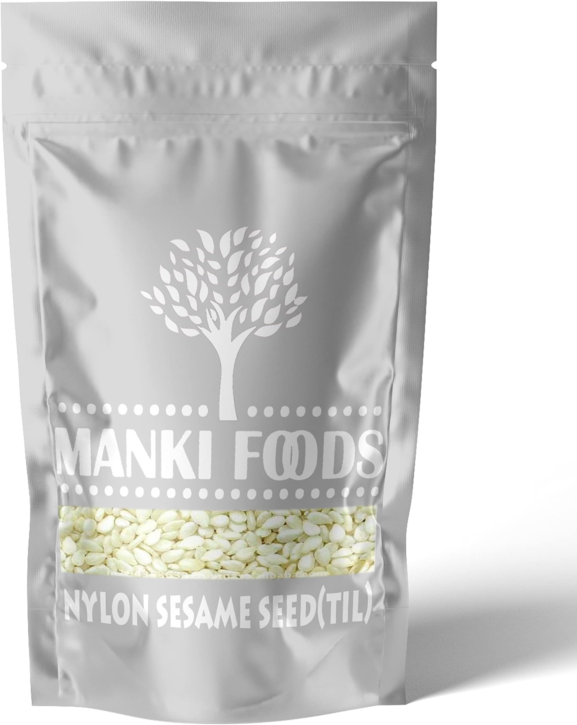 Maanki Nylon White Till/Hulled White Sesame Seed/White Sesame Seed Without Skin,250g