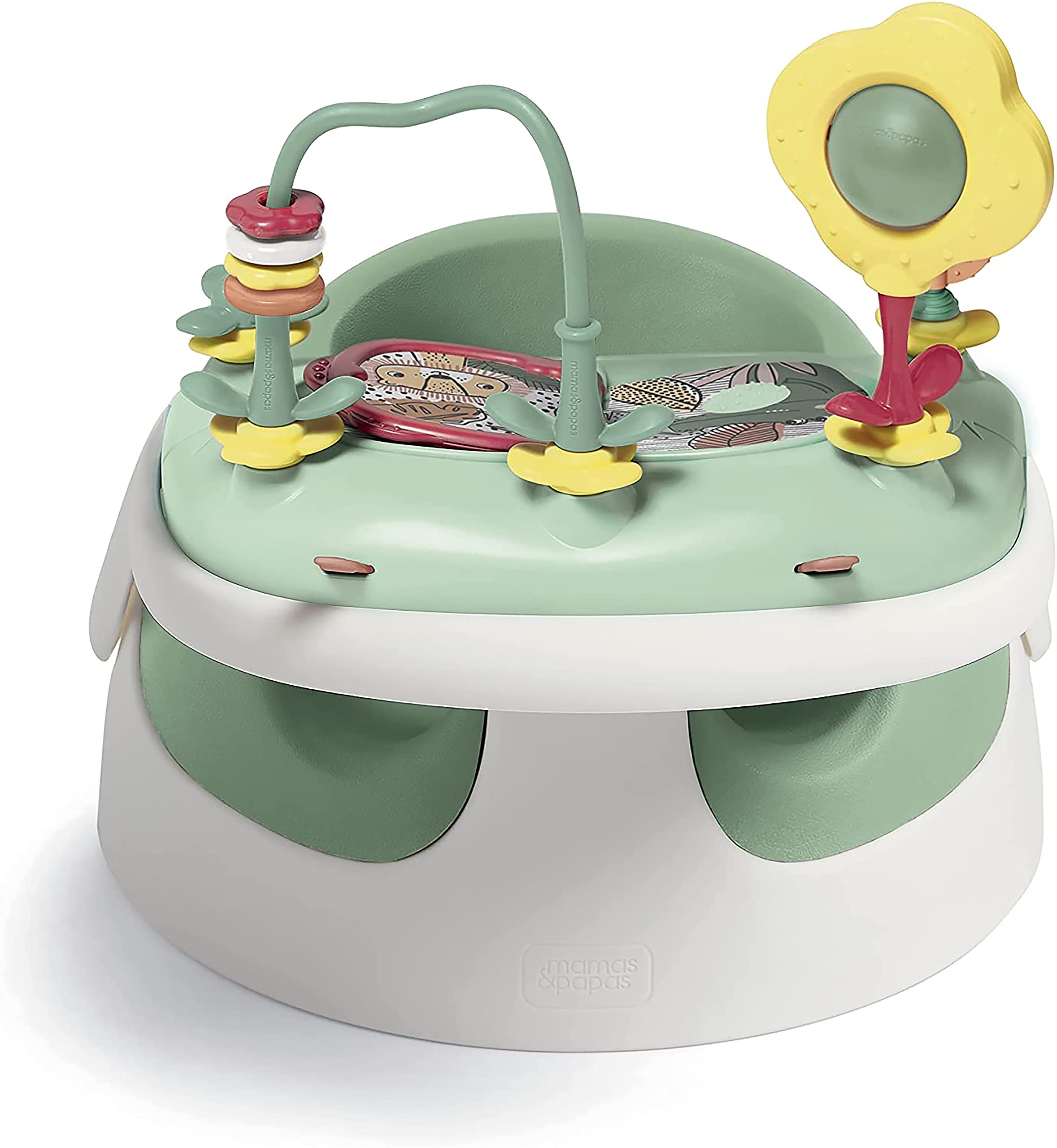 Mamas & Papas Baby Snug Siège d'activité réglable pour bébé, confortable et facile à nettoyer, Eucalyptus