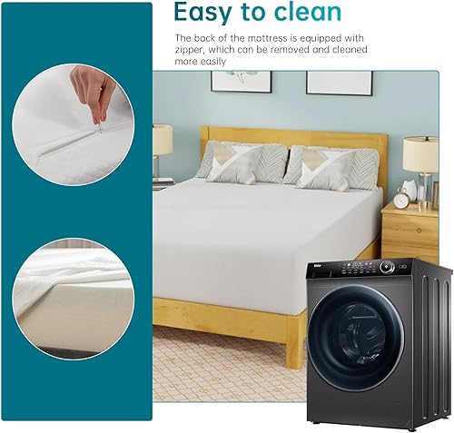 Miniatura 21 de Colchón individual de espuma viscoelástica de 5 pulgadas con certificado CertiPUR-US para sueño fresco y alivio de presión, colchón de cama de