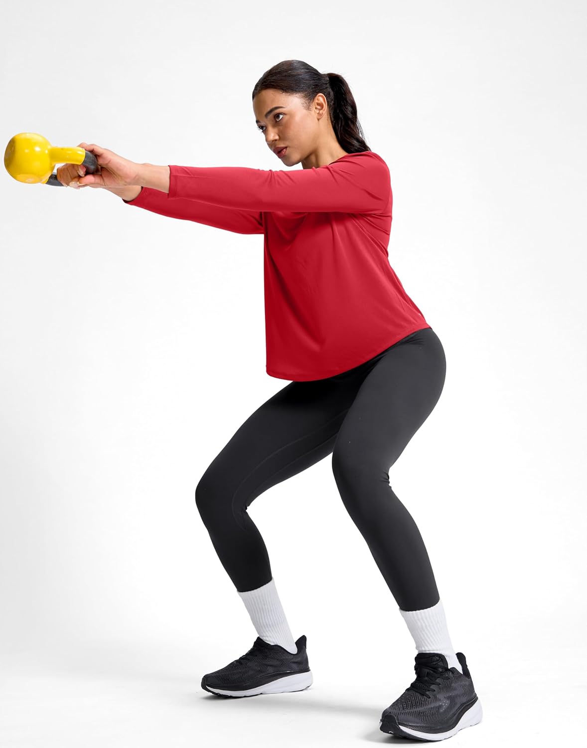 SANTINY Lightweight Long Sleeve Workout Tops for Women Breathable Yoga Gym Athletic Running Hiking Top UPF 50+ Sun Shirts - Image 7