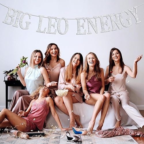 Miniatura 2 de Big Leo Energy Banner, Leo July/August Horoscope Zodiac Birthday Cake Decor, Leo Season, 12 Constellation Theme Birthday Party Decorations Supplies