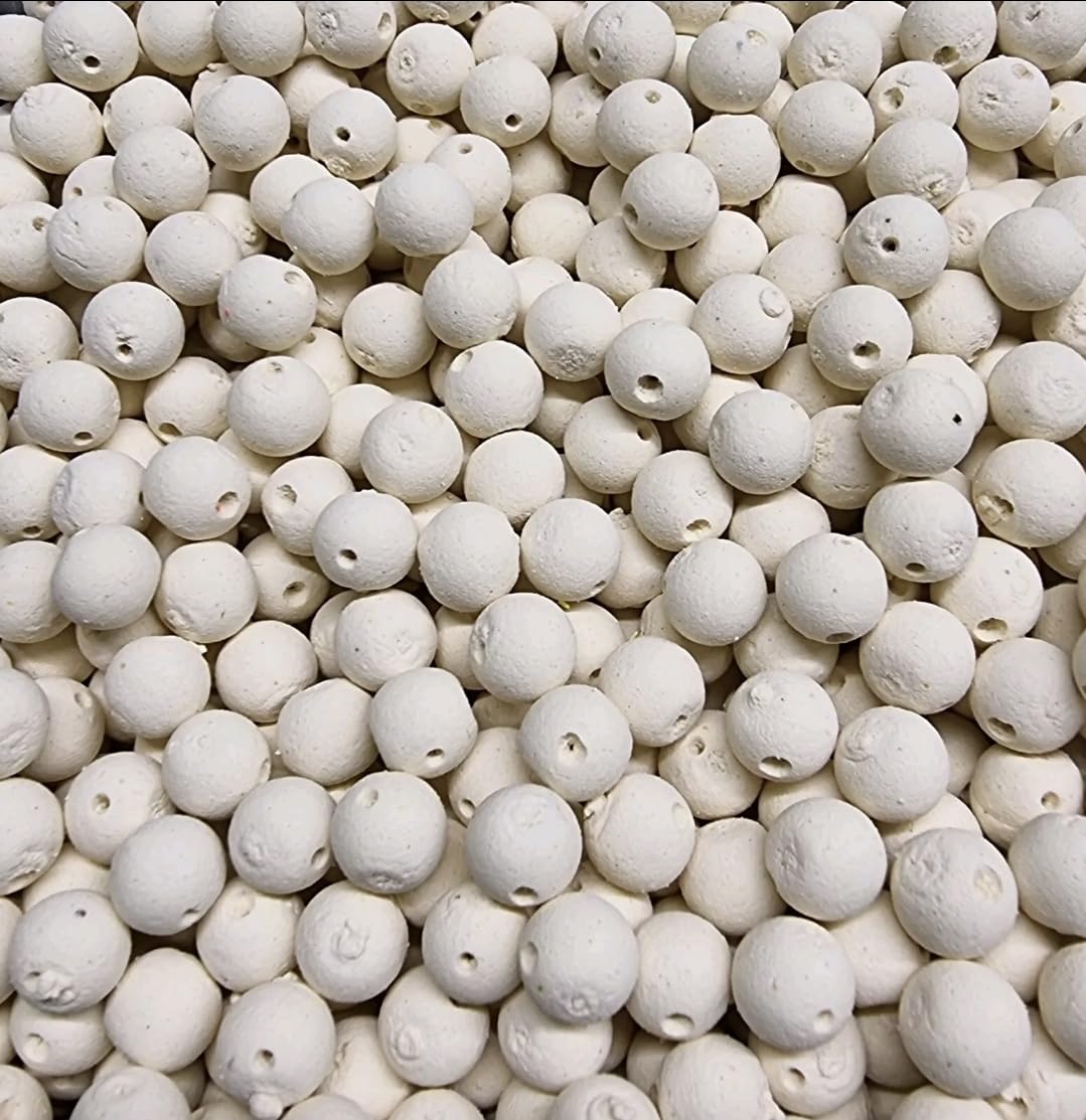 Pre Drilled hi-viz Mini Boilies 8mm Carp Fishing Bait over 40 flavours (Mussell, White)