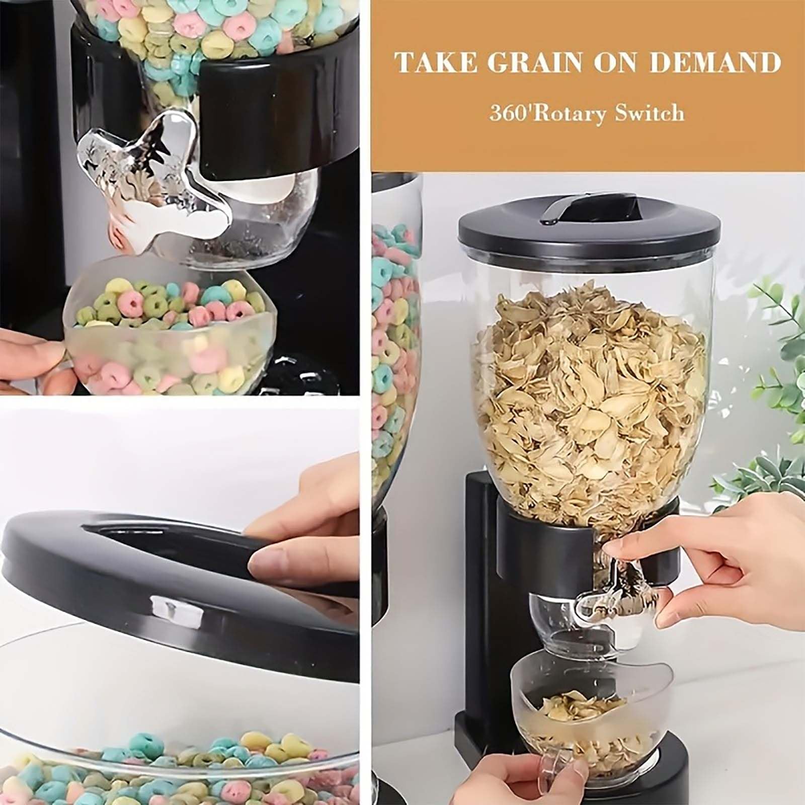 Distributori di Cibo, contenitori per Alimenti, Macchine per Farina d'avena a Doppio Controllo, Serbatoio per Cereali da Cucina, Serbatoio per Snack di Frutta secca d'avena per CER