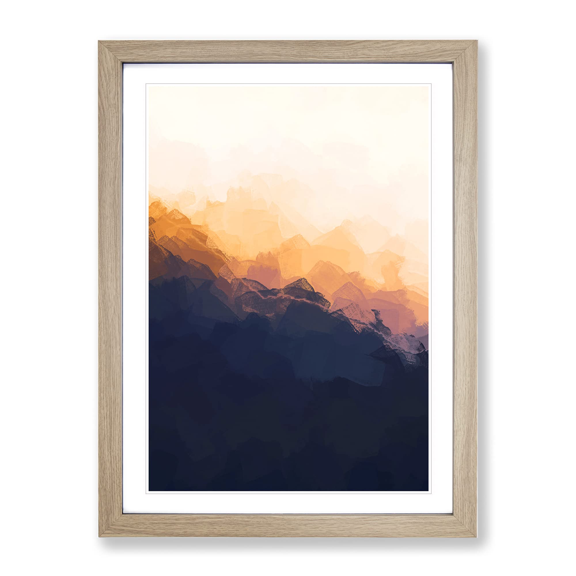 Sri Pada Adams Peak In Sri Lanka In Abstract Modern Framed Wall Art Print