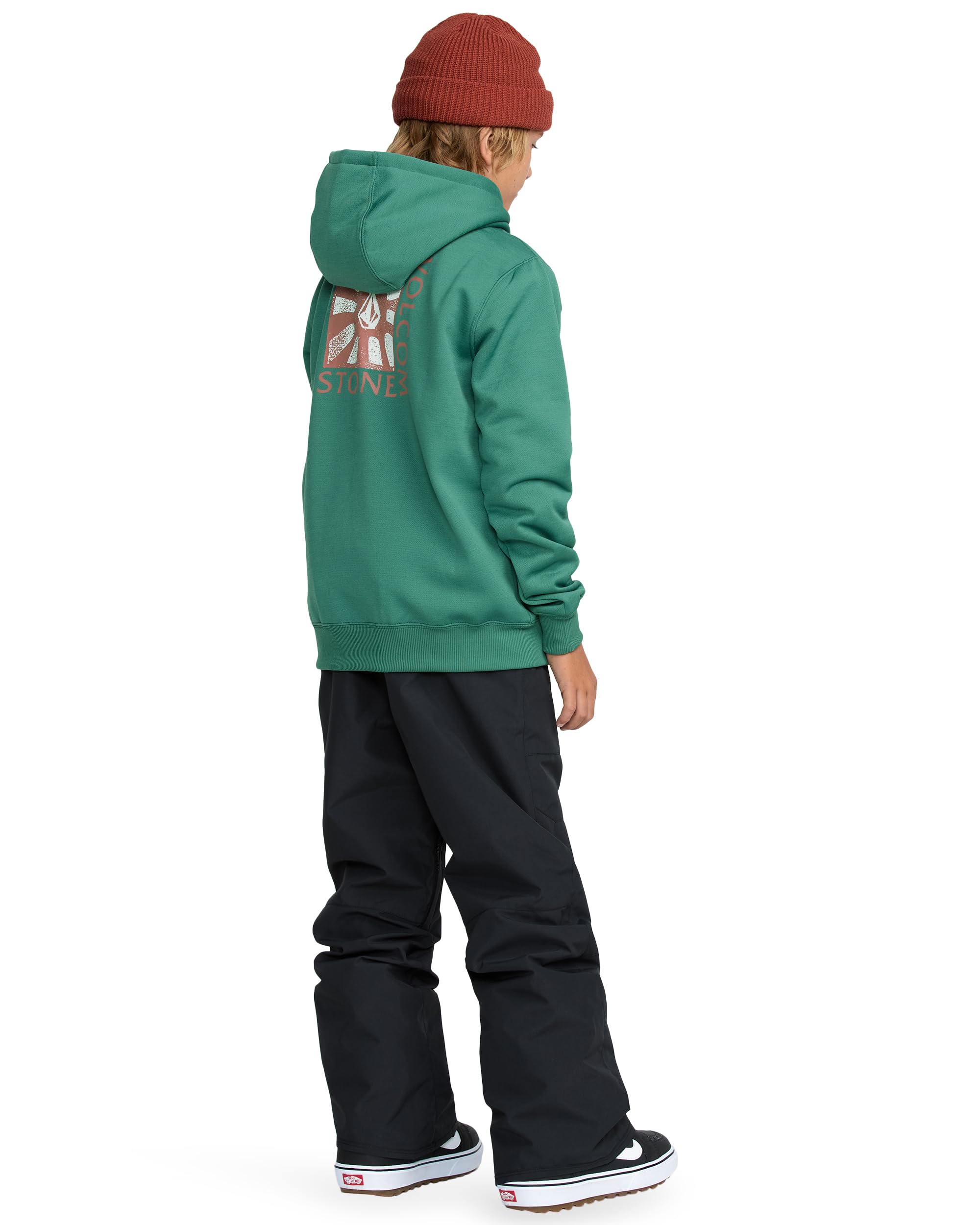 Volcom Felpa con Cappuccio Idrorepellente in Pile Unisex per Bambini