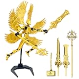 (Assembly Completed) 3D Printed T13 Titan 13 Action Figure 5.54-inch Dummy Lucky 13 Action Figure with 9 Types of Weapons and 5 Types of Hands, (Golden)