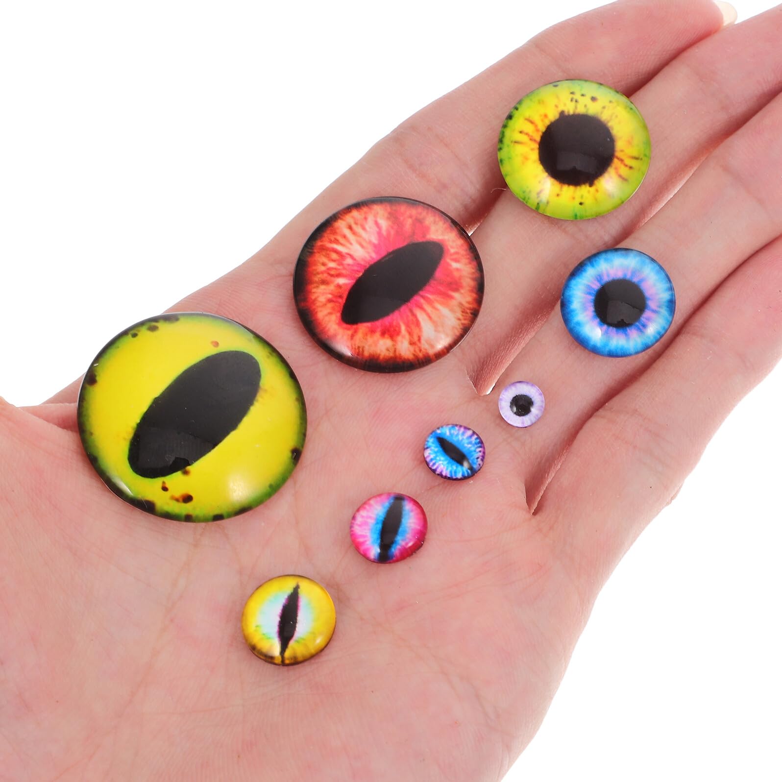 160 Cabujones de Ojos de Seguridad de Vidrio, Forma Redondeada Tipo Cúpula, para Muñecas de Arcilla y Joyería DIY