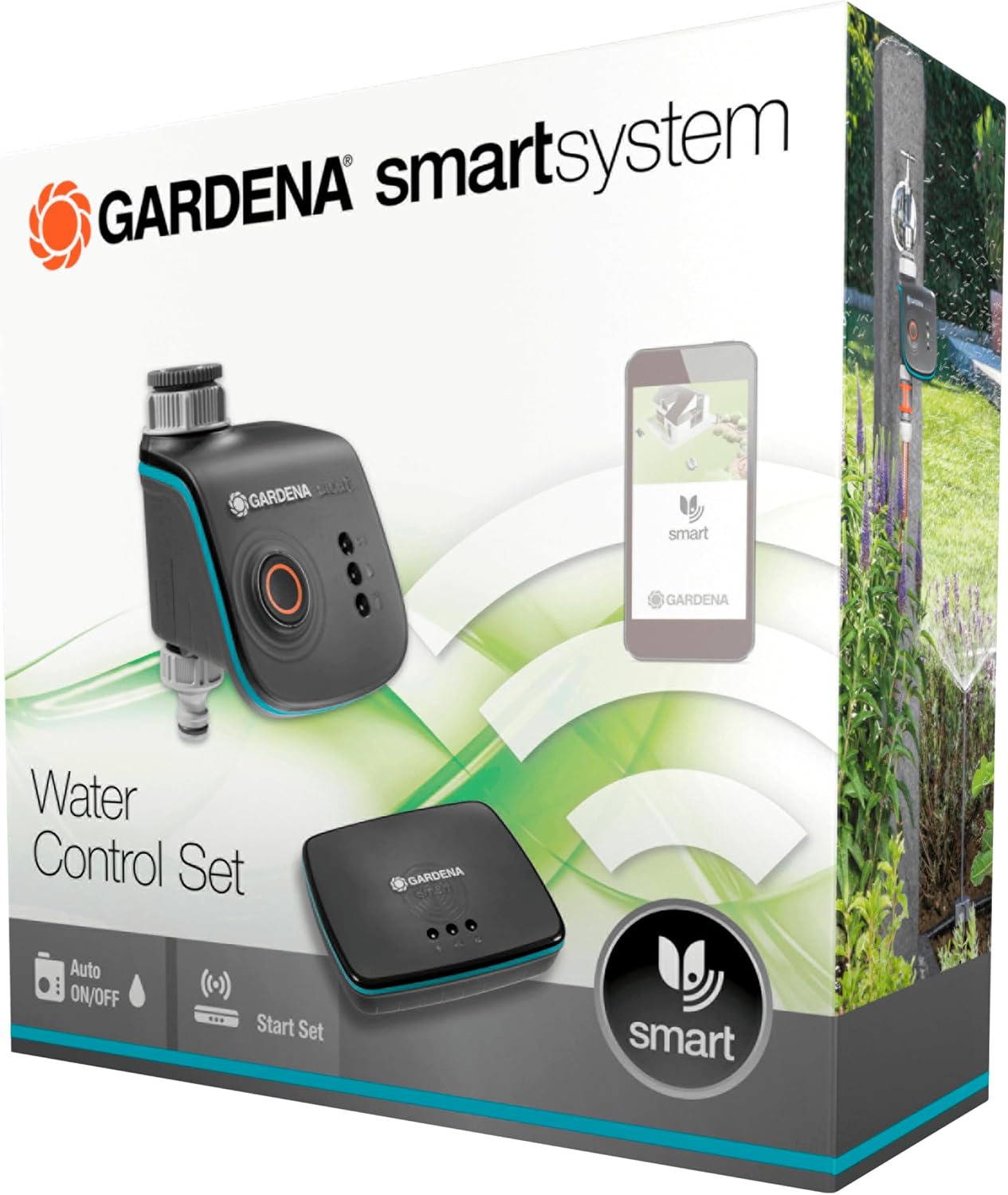 Gardena 19103-20"Smart Water Control Set - Black/Blue