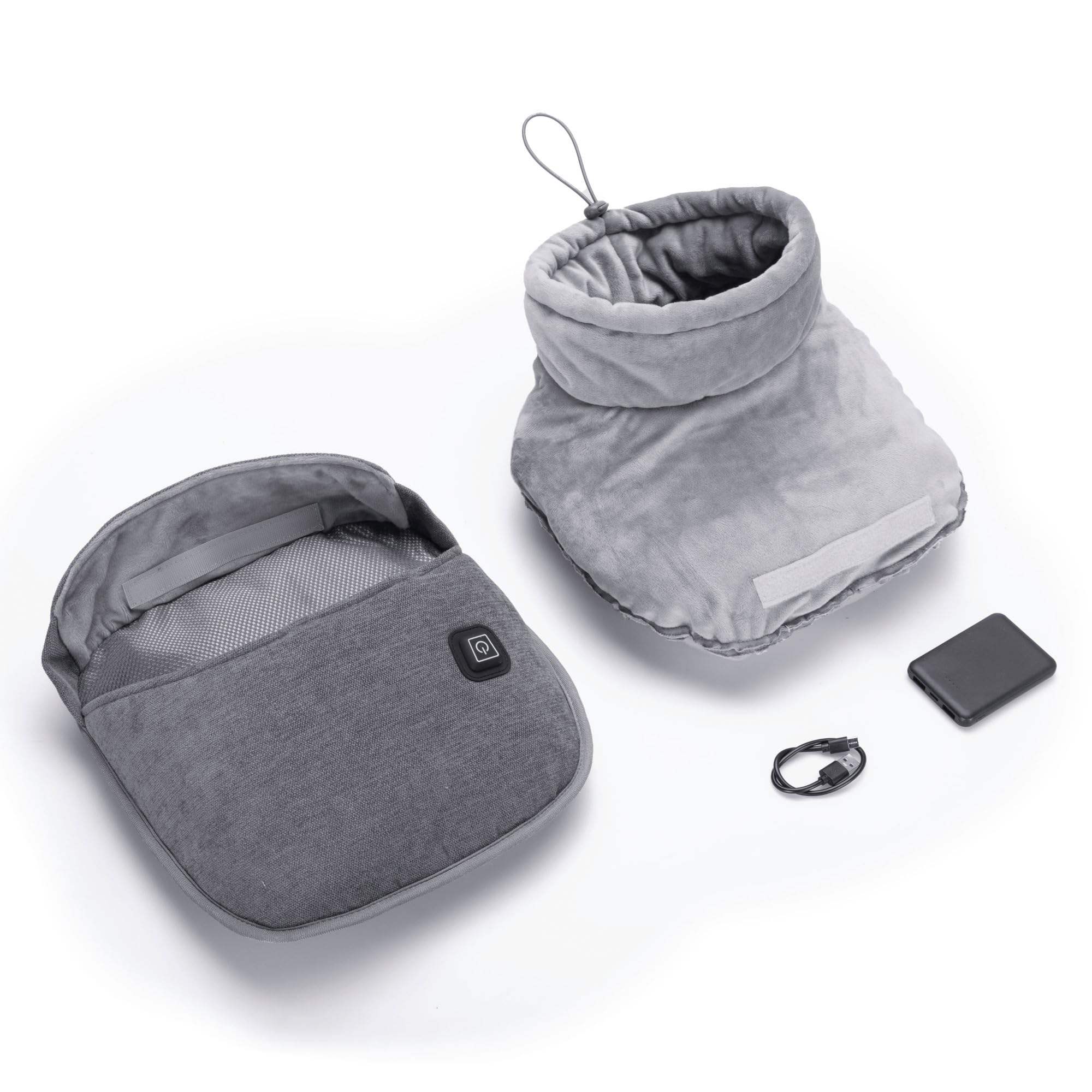 LANAFORM - Graphene Foot Warmer - Chauffe-pieds Électrique Sans Fil - Chausson Chauffant Graphène - Chaleur Jambes Hiver Bureau - Batterie Portable 5000mAh - Polaire Ultra Douce - 3 Intensités