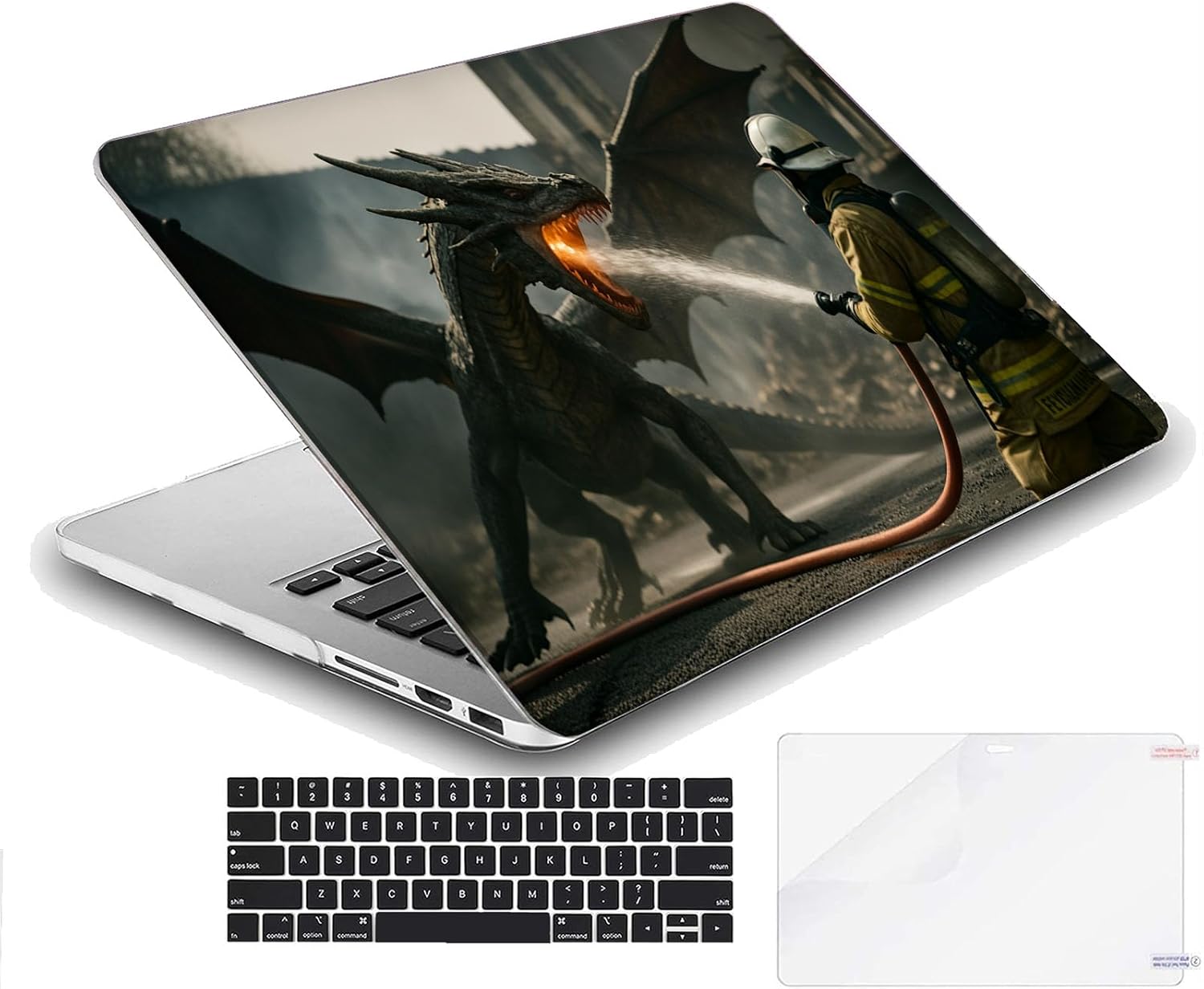 Compatible with MacBook Neo 13-inch, Hard Shell Case with Keyboard Cover and Screen Protector (A3404 A18 Pro chip, 2026 Release) - Firefighter MC23384