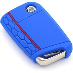 Funda Llave Bmw M Performance Funda para llave VB para tres botones, cubierta de silicona para llave de coche - Finest-Folia, estuche, protector de llave. azul