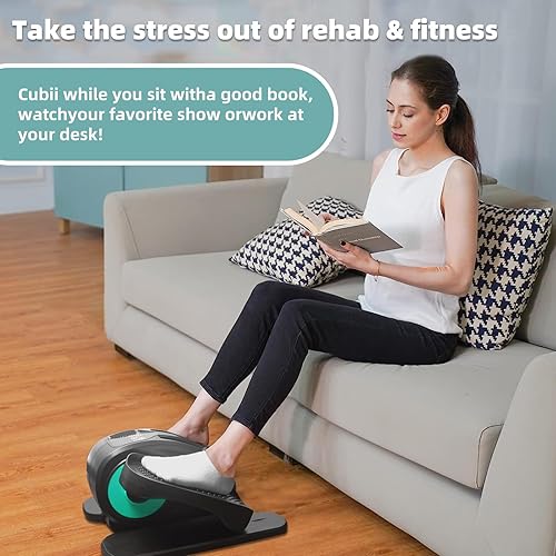 Miniatura 6 de ESL - Elíptica para debajo del escritorio, ejercitador de piernas portátil para personas mayores, elíptica compacta con control remoto, pantalla