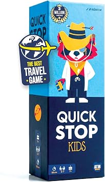 Quickstop Kids Card Game, 2-7 Players, Ages 7+, Children Party Game