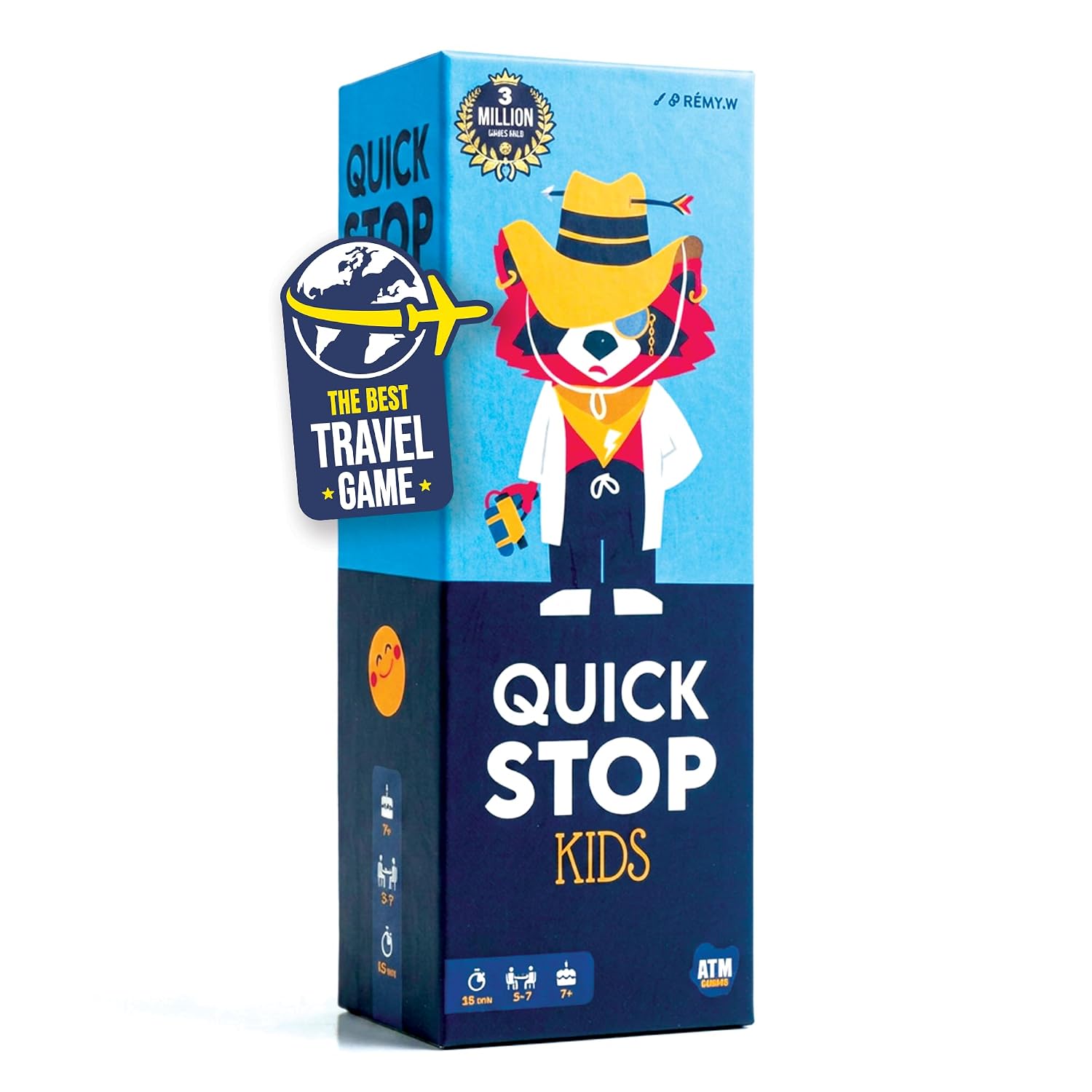 ATM Gaming Quickstop Kids | Card Game for Children, Perfect for Families | Quick and Fun | 2-7 Players | Kids Party Game | Ages 7+ | 15 Minutes Playing Time | Ideal Travel Game