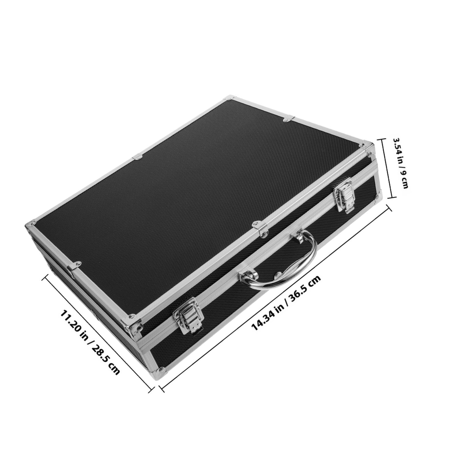 balacoo Custodia per Microfono Cordless da Viaggio con Manico, Lega di Alluminio e Schiuma Protettiva, Stabile e Capiente per 4 Microfoni, per Trasporto Sicuro