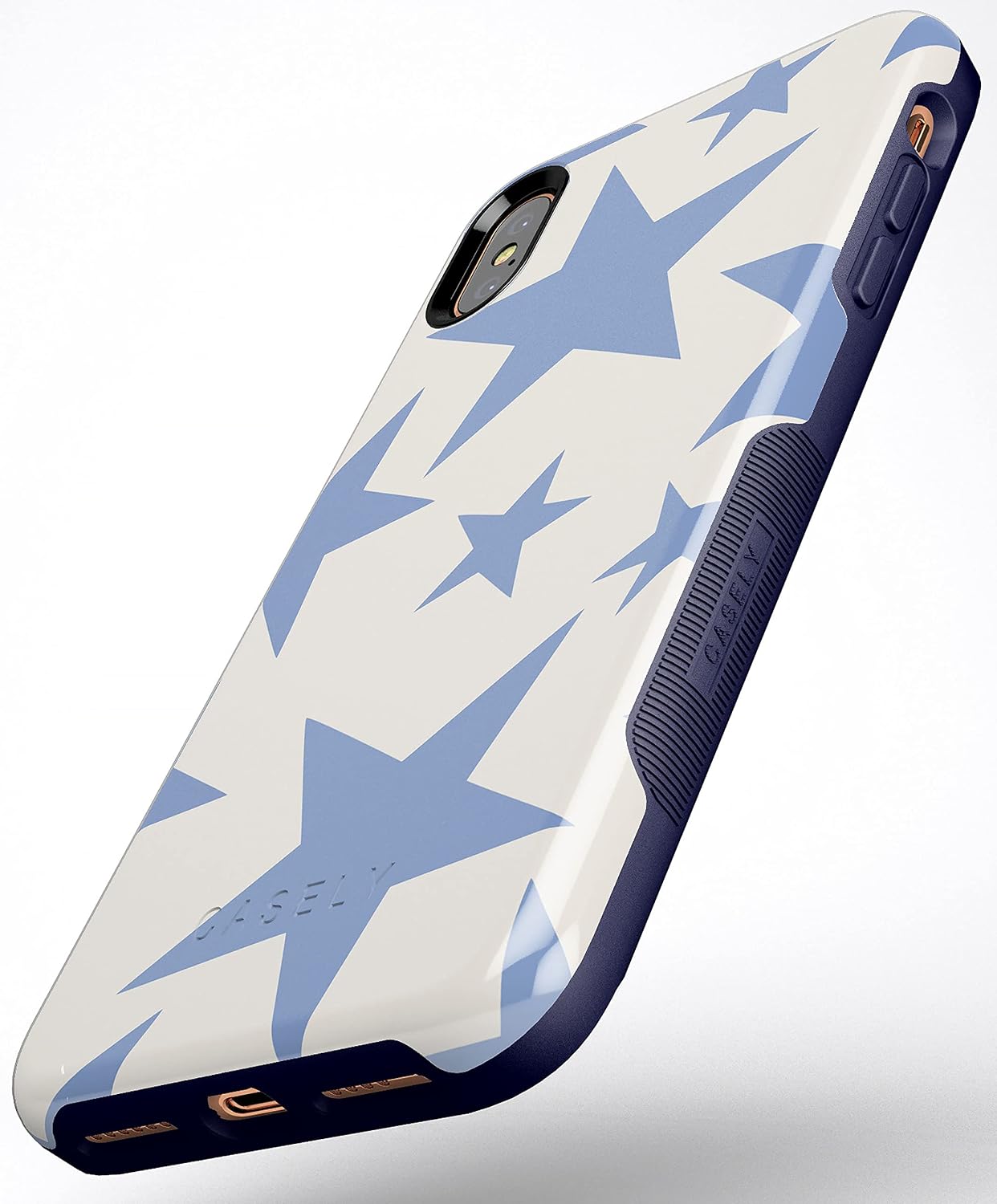 Casely iPhone Xs Max Case | Stars Align | Blue & White Stars | Bold Protective Design