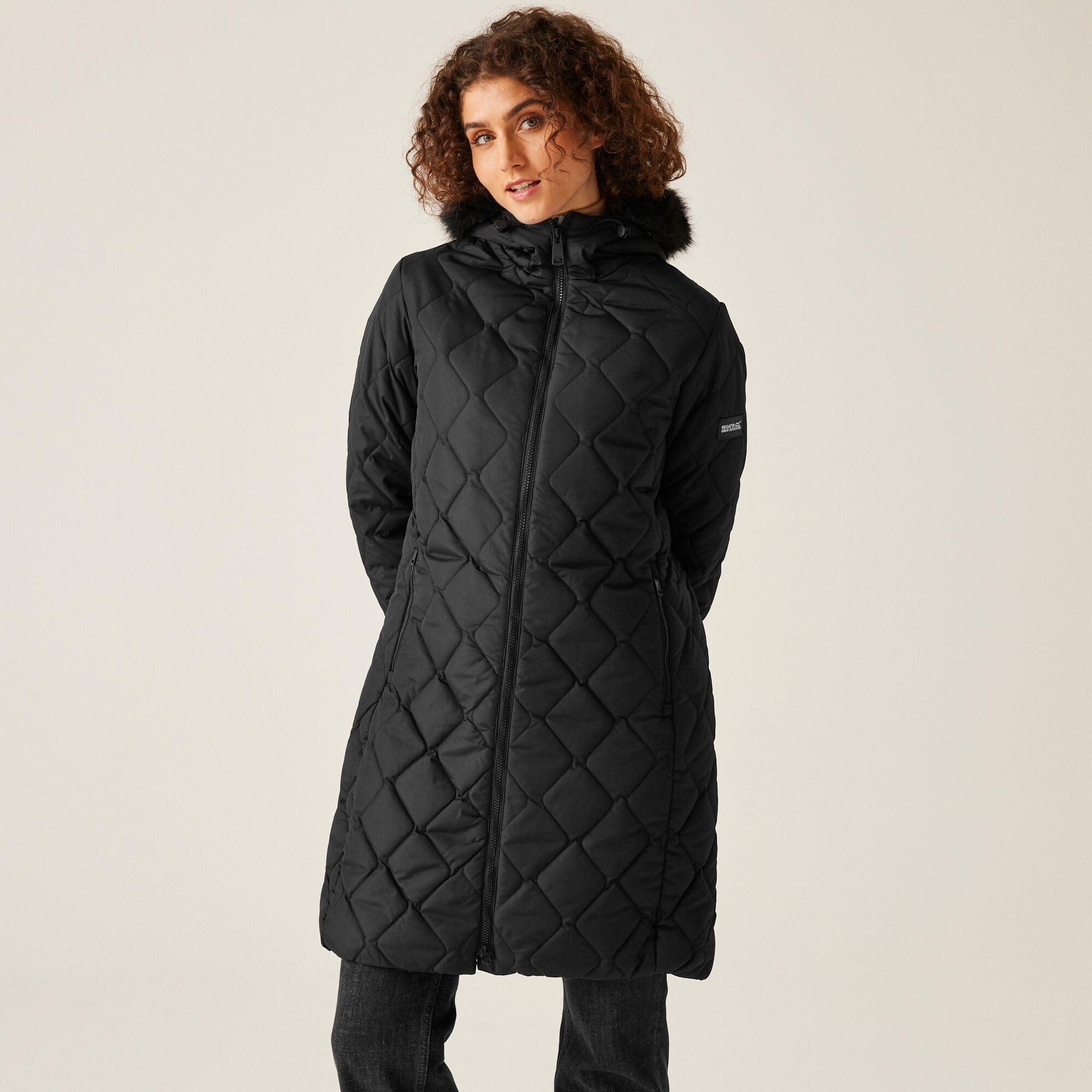 Regatta Damska kurtka Fritha Iii Longline zapinana na zamek błyskawiczny wyściełana parka płaszcz (1 szt.)