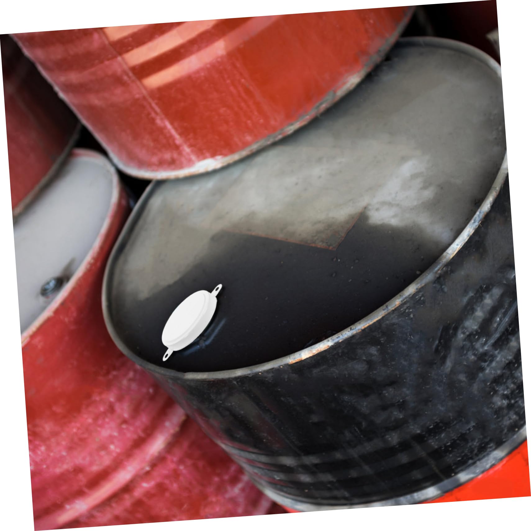 VILLFUL 40pcs Oil Drum Sealing Cap Gallon Drum Lids Gallon Barrel Seal Covers Waterproof Seal Caps Gallon Barrel Lids Oil Barrel Covers Sealing Lids Oil Drum Seal Caps White Iron