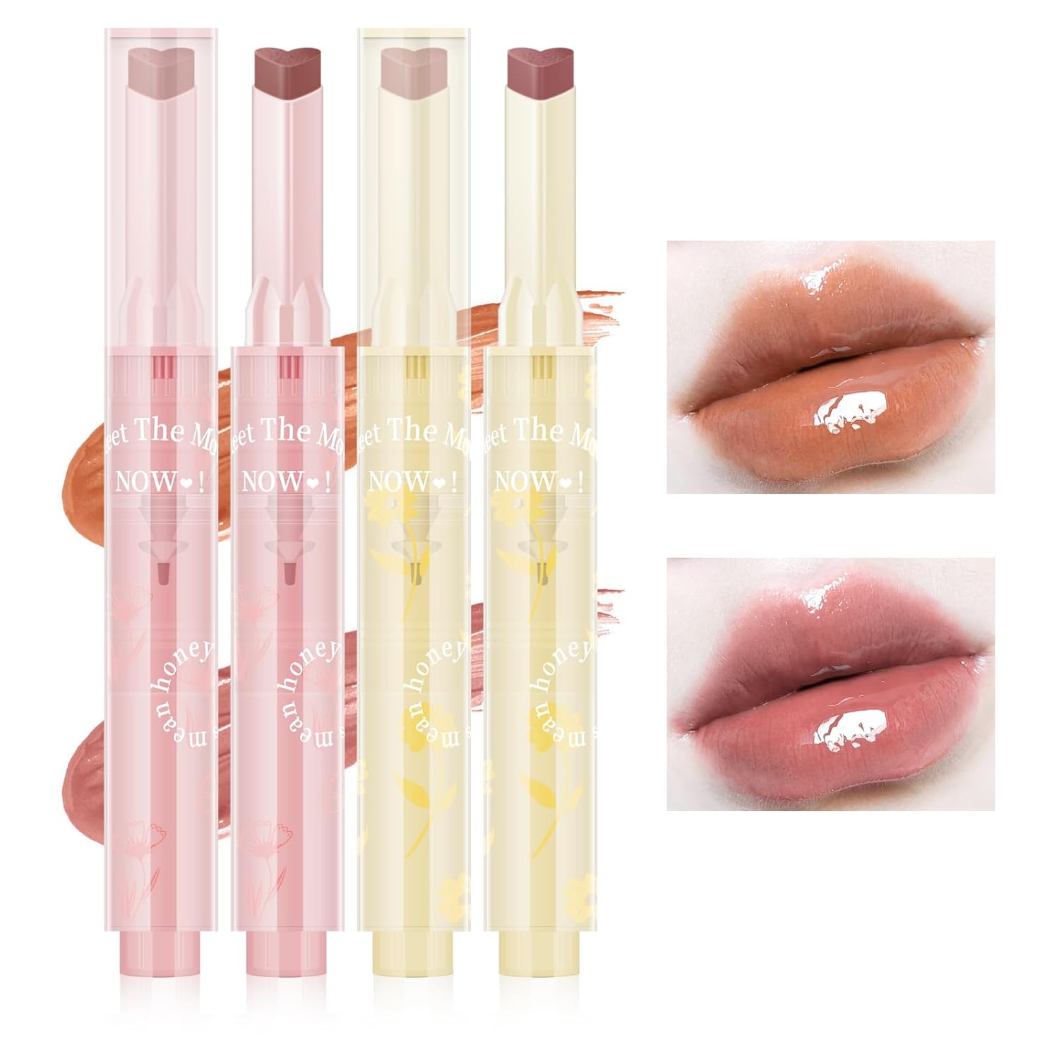 KYDA 2 Colors Jelly Lipsticks, Nourishing Long Lasting