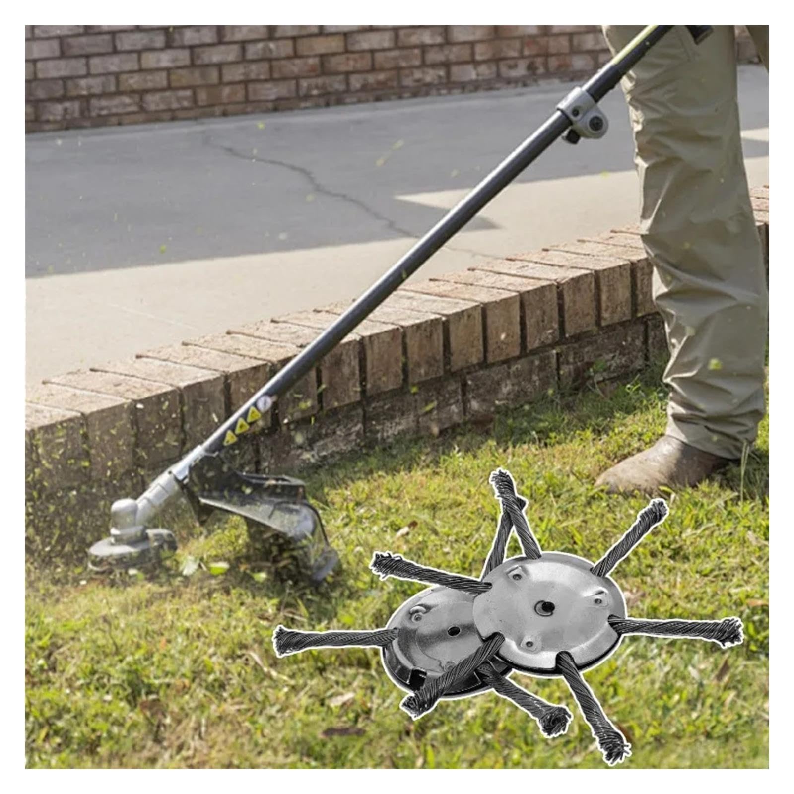 Cuchillas De Cortacésped De Acero, Cuchillas De Repuesto para Cortacésped De Jardín, Accesorios De Repuesto, Cuchilla para Cortacésped(6 Head)