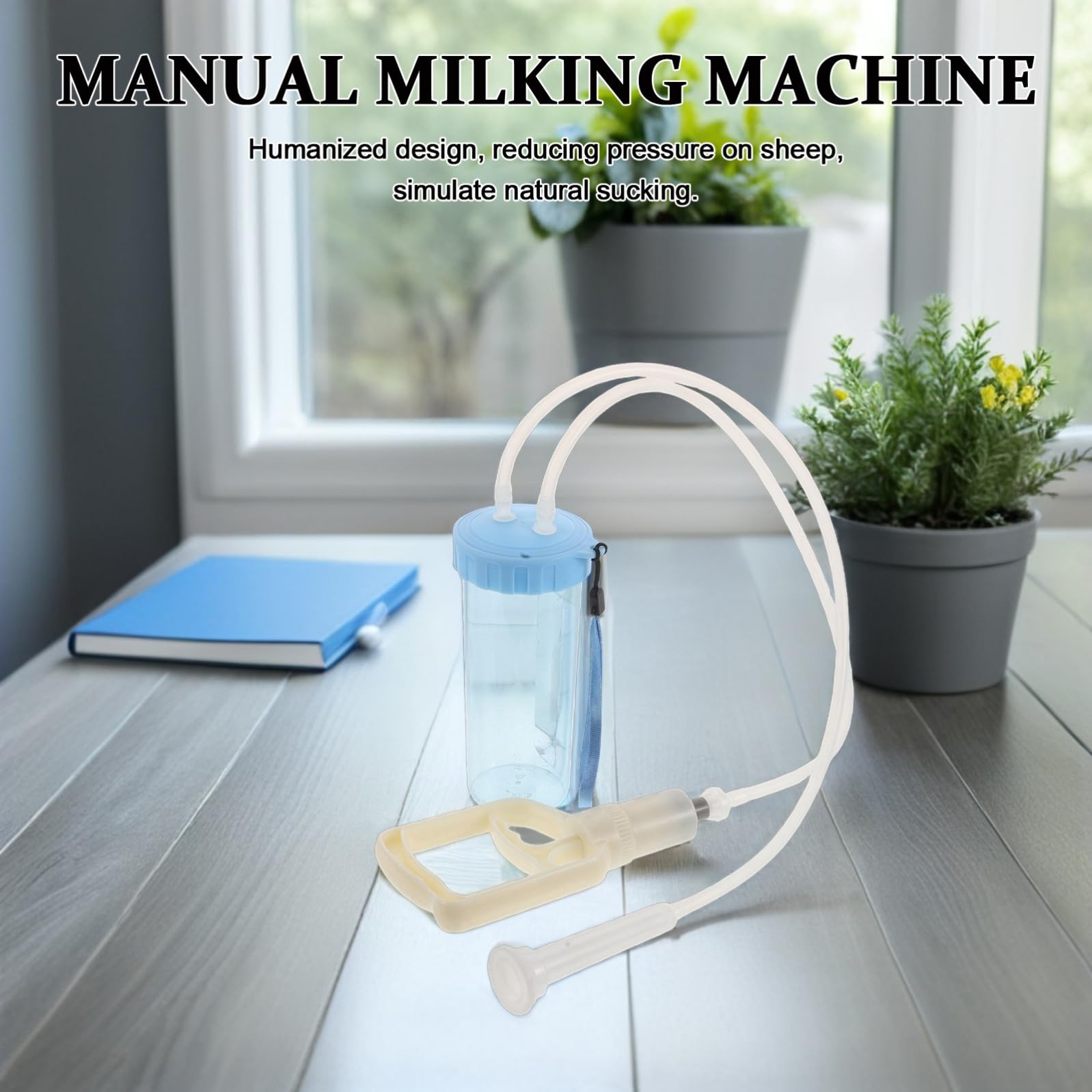 Toyvian Machine à Traire Manuelle pour Chèvres et Brebis Pièces Détachées et Accessoires pour Matériel de Traite Portable et Collecte de Lait Rapide