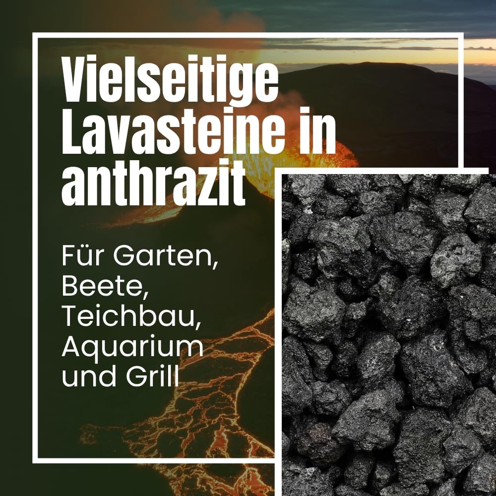 Lavasteine Garten 20L 16-32 mm Lavagranulat Aquarium Lavasteine Grill Aquarium Filtermaterial Lavakies Anthrazit Lavamulch Lavagrill