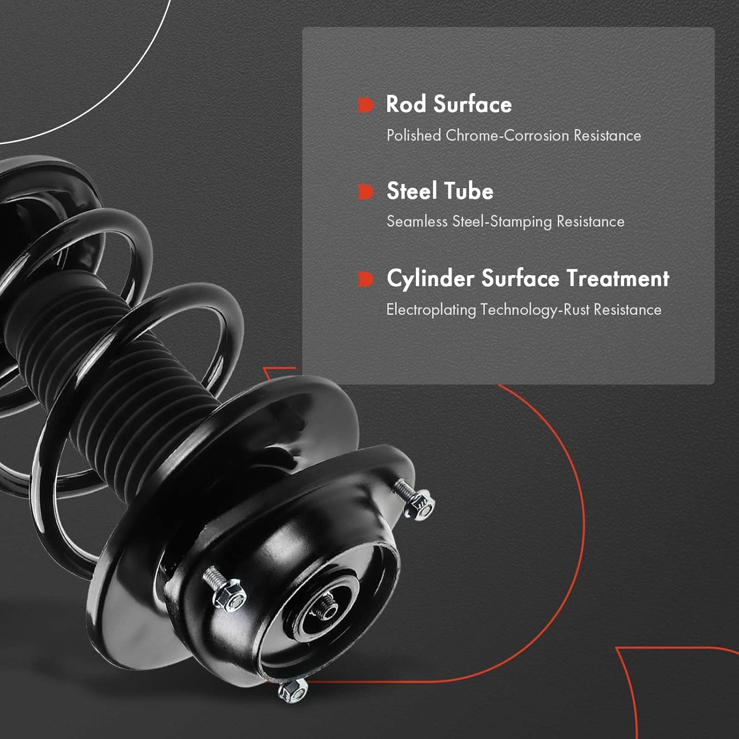 A-Premium Front Strut Assembly Compatible with Subaru Legacy 2010 2011 2012-2x Replacement Suspension Complete Strut Shock Absorber with Coil Spring