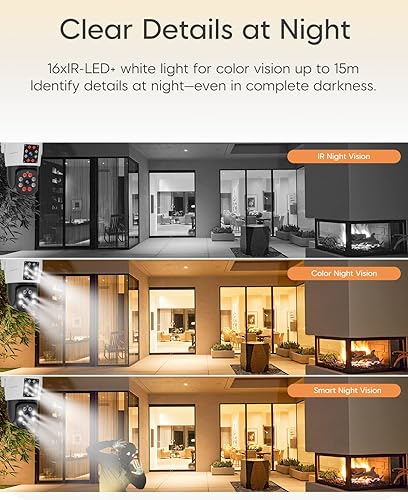 Miniatura 5 de VSTARCAM Cámara de seguridad para exteriores de 2MP+2MP, cámara dual 2K, monitoreo de 360, sonido de alarma personalizado, visión nocturna a todo